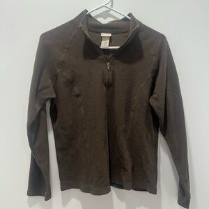 L.L. Bean Chocolate Brown Fleece Pullover